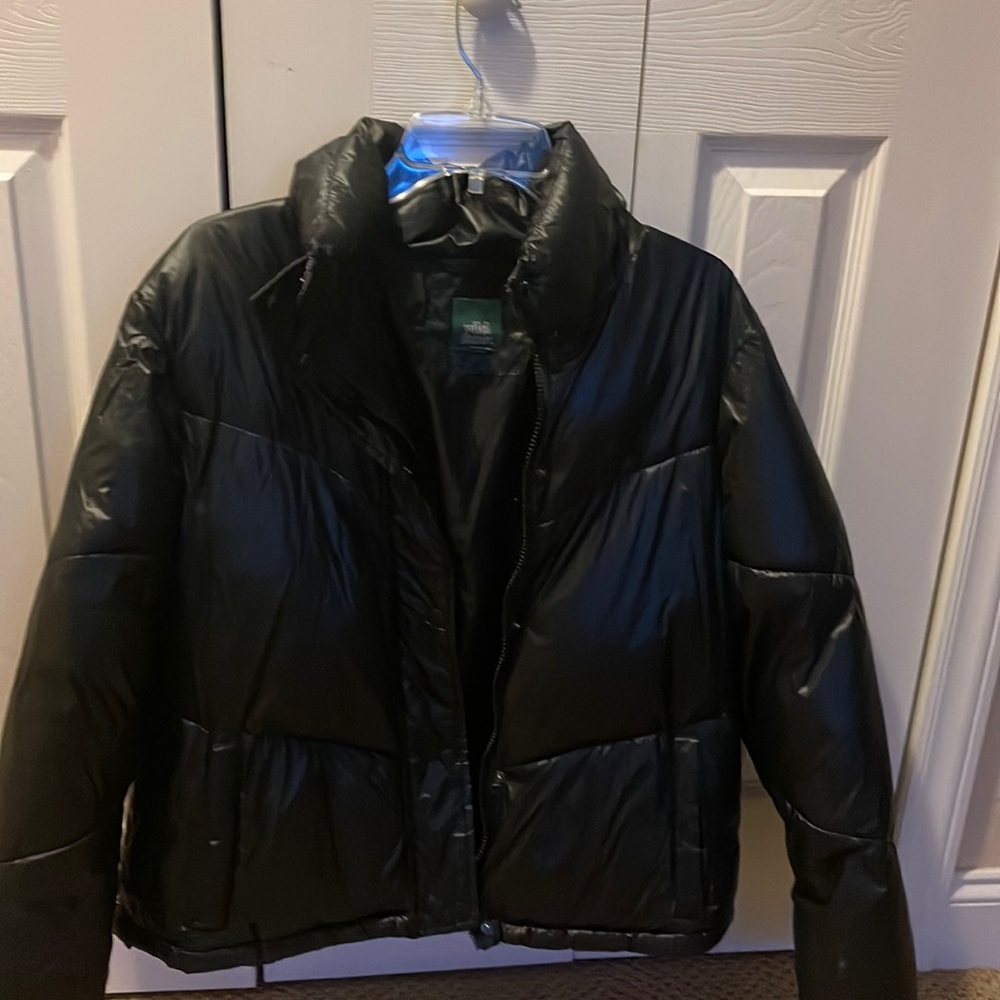 Shiny Black Puffer Jacket